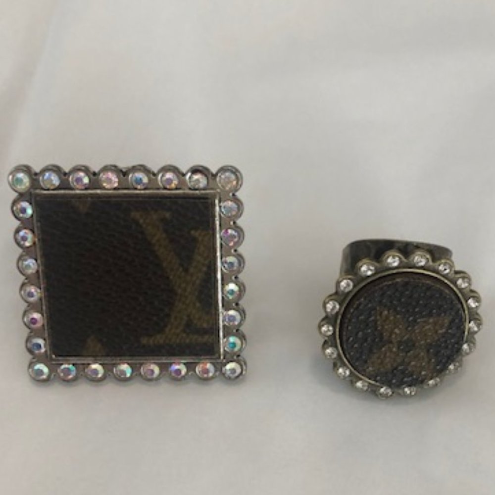 Upcyle Ring Bundle - 2 rings, large square and smaller round